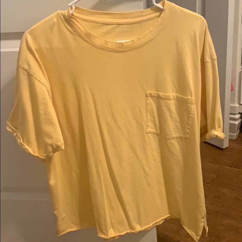 American Eagle yellow boxy top